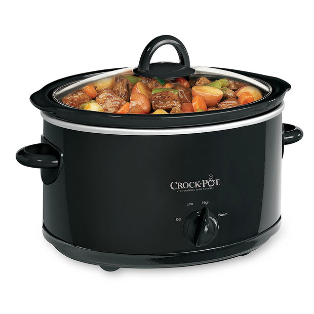 4 Quart Manual Slow Cooker, Black